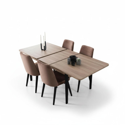 Tavolo da pranzo rettangolare marrone Mobili da sala da pranzo Tavoli in legno Mobili di lusso