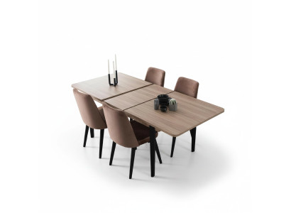 Tavolo da pranzo rettangolare marrone Mobili da sala da pranzo Tavoli in legno Mobili di lusso