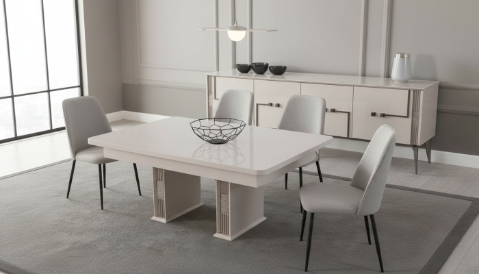 Tavolino bianco per soggiorno Tavoli in legno Mobili di lusso Tavoli designer