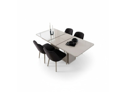 Tavolo bianco di lusso Tavoli da pranzo Mobili da sala da pranzo Tavoli in legno Tavoli