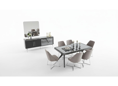 Mobili da sala da pranzo completi Design sideboard tavolo da pranzo di lusso 4 sedie