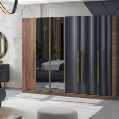 Marrone armadio da designer di lusso in legno.