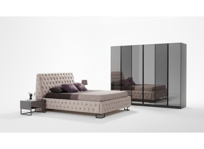 Set da camera da letto di lusso Mobili design Letto di lusso Armadio in legno