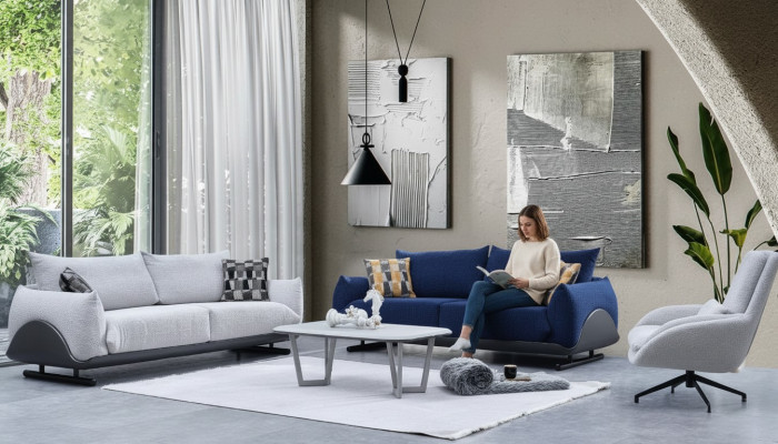 Set di divani per soggiorno Designer divano a 3 posti poltrona di lusso divano a 3 posti 3 pezzi