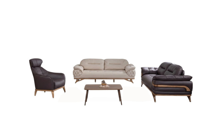 Salotto Mobili Designer Divano a tre posti Poltrona Set di poltrone Nuovo