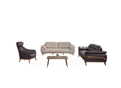 Salotto Mobili Designer Divano a tre posti Poltrona Set di poltrone Nuovo