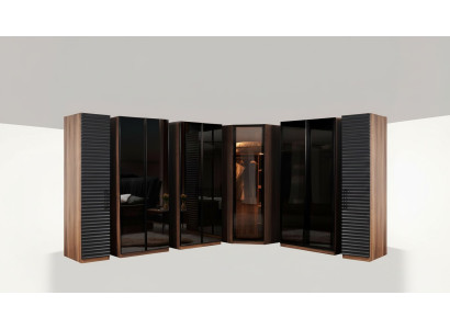 Camera da letto Mobili Armadio moderno ad angolo Armadio in legno di lusso
