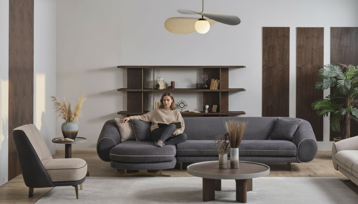 Grande paesaggio abitativo Tavolino da salotto di design Elegante tavolino 4 pezzi