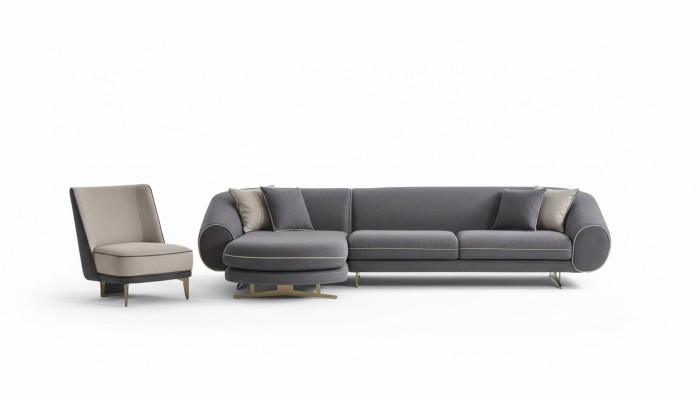 Grande paesaggio abitativo Tavolino da salotto di design Elegante tavolino 4 pezzi