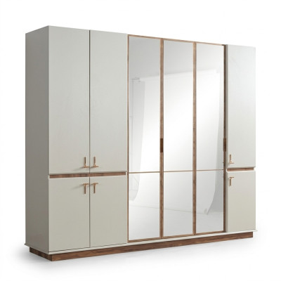 Armadio moderno bianco per camera da letto armadi di lusso in legno.