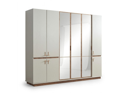 Armadio moderno bianco per camera da letto armadi di lusso in legno.