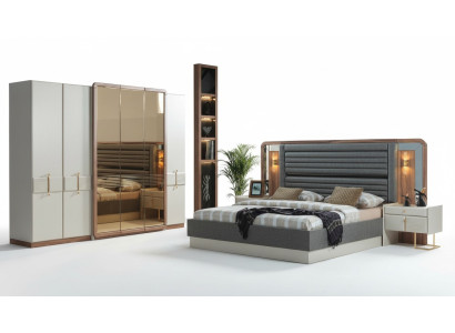 Camera da letto completa set di lusso Letto 2 comodini Mobili moderni 4 pezzi