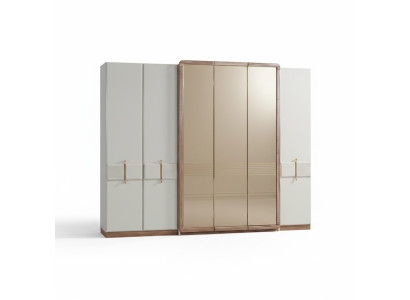 Armadio bianco, armadio in legno design camera da letto Vetrina