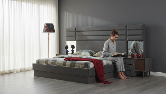 Camera da letto Arredamento Letto di lusso Comodini di design Set di 3 pezzi