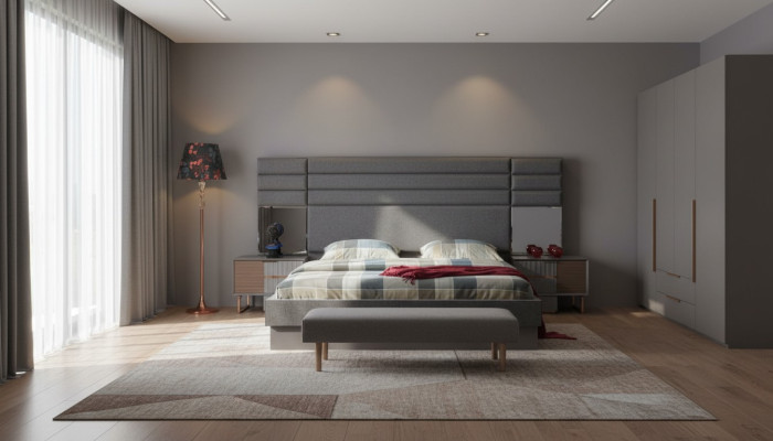 Camera da letto Arredamento Letto di lusso Comodini di design Set di 3 pezzi