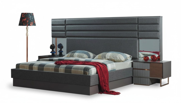 Camera da letto Arredamento Letto di lusso Comodini di design Set di 3 pezzi