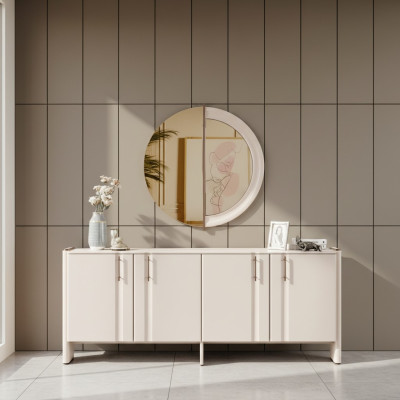 Sala da pranzo credenza di lusso elegante specchio in vetro set da 2 pieces