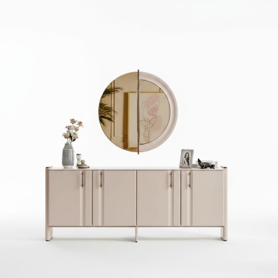 Sala da pranzo credenza di lusso elegante specchio in vetro set da 2 pieces