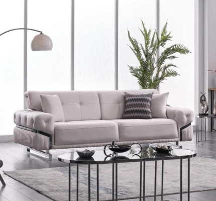 Set salotto con divano tre posti e poltrona stile lussuoso 3+1 posti
