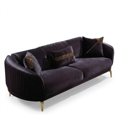Divano a tre posti Moderno divano da salotto Nero Divani imbottiti di design