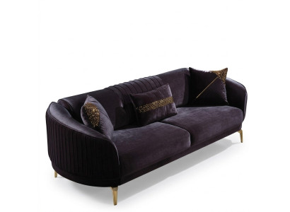 Divano a tre posti Moderno divano da salotto Nero Divani imbottiti di design