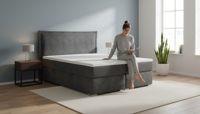 Letto Camera da letto Letto matrimoniale Lusso Moderno Mobili Designer Imbottito Letto boxspring