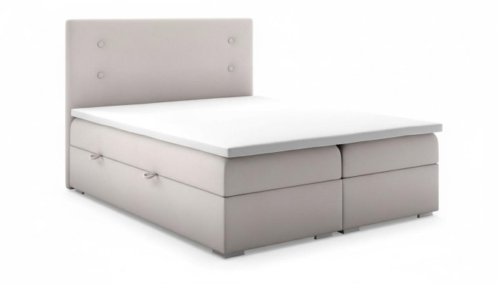 Camera da letto Letto Imbottito Design Moderno di Lusso Letto Matrimoniale Beige Letto Boxspring