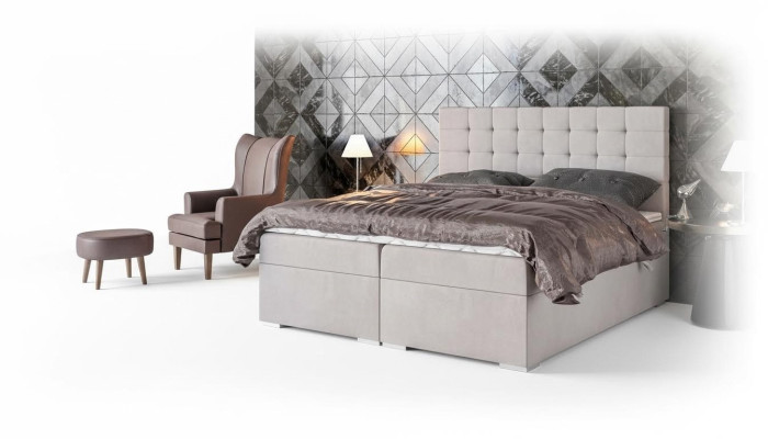 Letto Mobili Design Moderno Letto Matrimoniale di Lusso Camera da Letto Tessuto Letto Boxspring