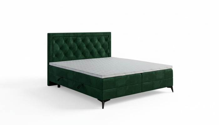 Letto a cassettone di lusso letto a molle matrimoniale letto imbottito in tessuto design mobili.