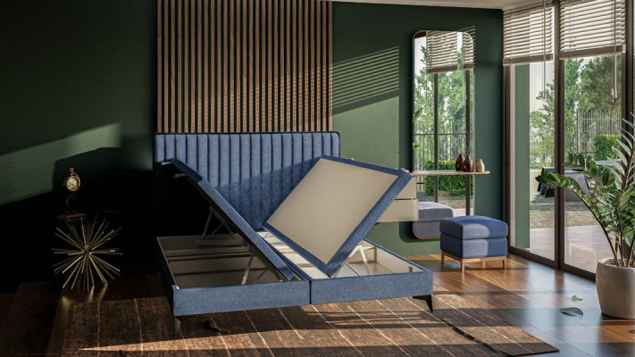 Letto moderno Letto matrimoniale Camera da letto design Mobili imbottiti in stoffa Letti