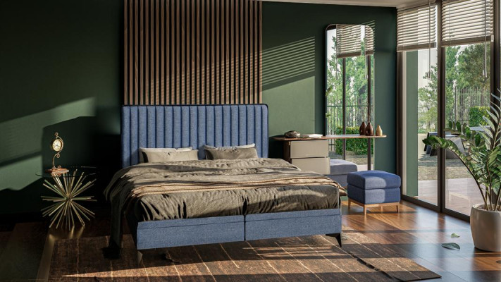 Letto moderno Letto matrimoniale Camera da letto design Mobili imbottiti in stoffa Letti