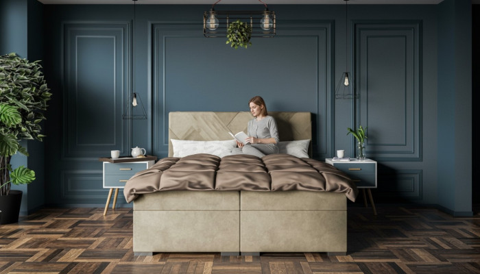 Lussuoso letto Designer camera da letto Mobili imbottiti Moderno Letto matrimoniale Letto boxspring