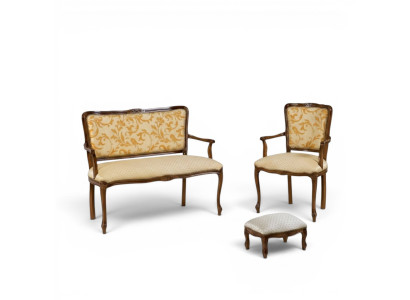 Design elegante e classico, set di divani imbottiti design, panca, sgabelli e sedie.