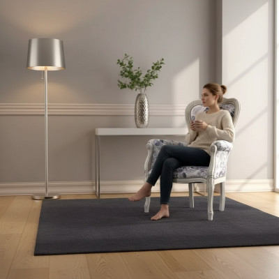 Sedia classica poltrona poltrona imbottita in tessuto design soggiorno