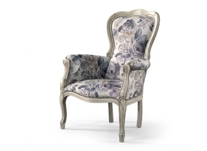 Sedia classica poltrona poltrona imbottita in tessuto design soggiorno