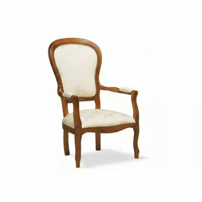 Sedia da pranzo classica con braccioli, sedia design in tessuto.   Sedia da pranzo classica con braccioli, sedia design in tessuto.