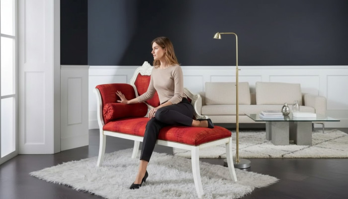 Chaise longue rossa Mobili classici Arredamento soggiorno Poltrona da designer