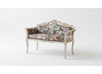 Panchina classica in stile antico a due posti, panca imbottita design per sedili
