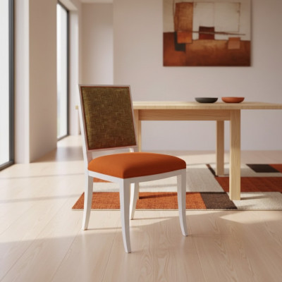 Sedia da pranzo di design in legno stile lusso poltrona classica