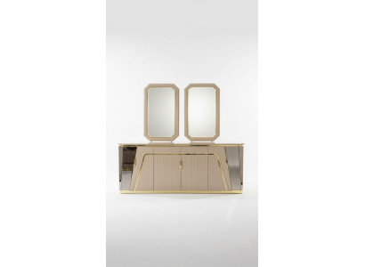 Mobile buffet di lusso per sala da pranzo, sideboard moderno, design commode, specchio, mobili nuovi.