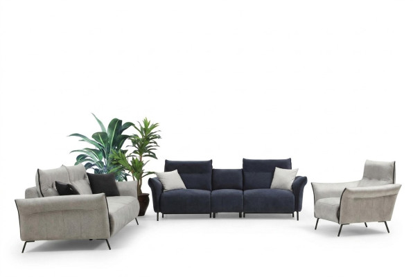 Set di divani per il soggiorno, divano, mobili imbottiti in stile lusso, poltrona design moderno, nuova.