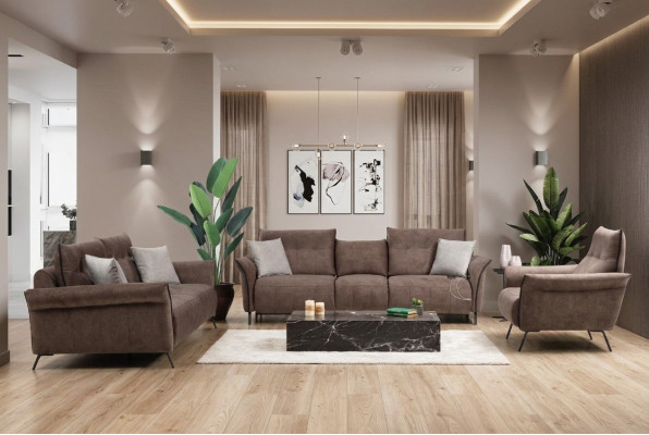 Imposta soggiorno divano divano designer moderno set divano di lusso poltrona nuova.