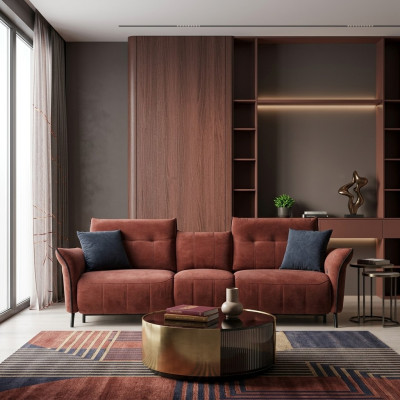 Divano design Salotto Nuovo Divano imbottito a quattro posti Moderno Arredamento