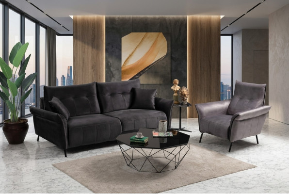 Set di soggiorno Modern Design in stile lussuoso con sofà, 2 pezzi.