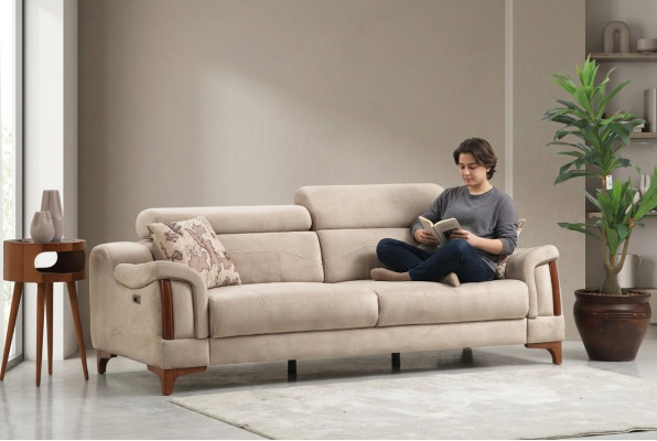 Divano a tre posti Cuscino soggiorno Mobili di design Moderni Tessuti imbottiti