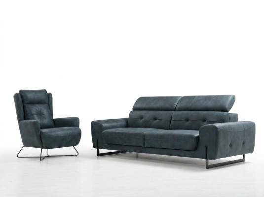 Divano a 2 posti, divano a tre posti, poltrona da designer in tessuto per il soggiorno.