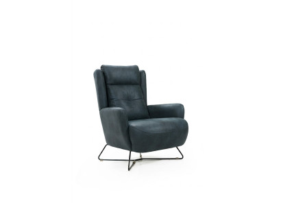 Moderno Sedia Nera Salotto Design Poltrona Tessuto Imbottito