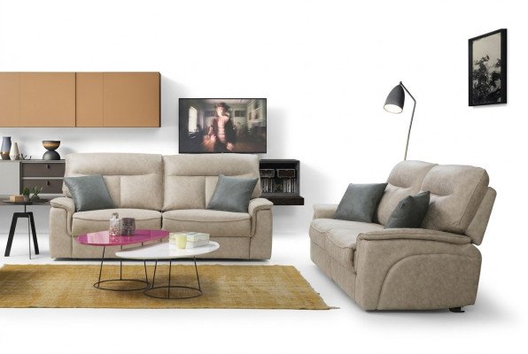 Set completo di 2 divani a tre posti, set di divani moderni per il soggiorno.