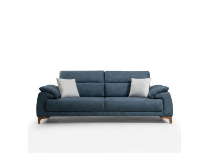 Divano Divano Soggiorno Mobili Moderni Tre Posti Blu Design Divano Imbottito