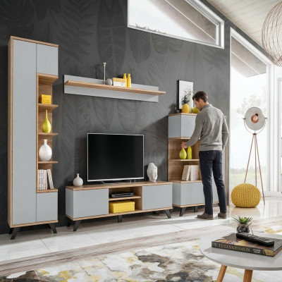 Soggiorno set 5 pezzi lusso pareti soggiorno in legno set mobili TV stand nuovo